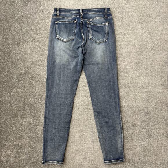KanCan Jeans Womens 9/28 Blue Medium Wash Stretch Skinny Denim Pants Casual - Picture 9 of 11